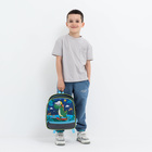 Рюкзак детский на молнии, «Выбражулька», 1 наружный карман, вставка МИКС, цвет синий - фото 10921252