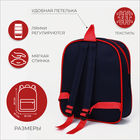 Рюкзак детский на молнии, 1 наружный карман, вставка МИКС, цвет разноцветный/красный - Фото 2