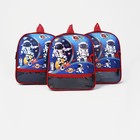 Рюкзак детский на молнии, 1 наружный карман, вставка МИКС, цвет разноцветный/красный - Фото 6
