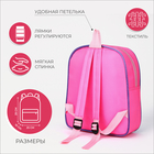 Рюкзак детский на молнии, 1 наружный карман, вставка МИКС, цвет розовый - фото 9536250