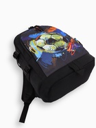 Рюкзак молодёжный на молнии, 3 наружных кармана, чёрный - фото 60818118