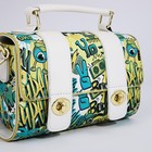 Сумка-мессенджер на молнии, цвет зелёный/белый - фото 22746494