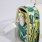 Сумка-мессенджер на молнии, цвет зелёный/белый - фото 22746495