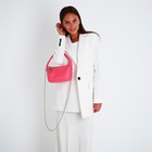 Сумка женская багет на молнии, 22×9×12 см, розовая - Фото 11