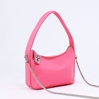 Сумка женская багет на молнии, 22×9×12 см, розовая - Фото 7