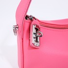 Сумка женская багет на молнии, 22×9×12 см, розовая - Фото 8