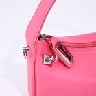 Сумка женская багет на молнии, 22×9×12 см, розовая - Фото 4