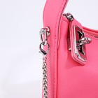 Сумка женская багет на молнии, 22×9×12 см, розовая - Фото 5