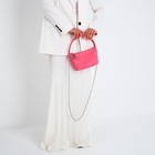 Сумка женская багет на молнии, 22×9×12 см, розовая - Фото 2