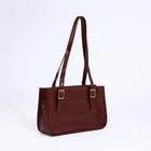 Сумка женская тоут на молнии, цвет бордовый - фото 24702185