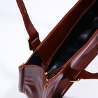 Сумка женская тоут на молнии, цвет бордовый - фото 24702187