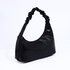 Сумка-багет на молнии, цвет чёрный - фото 22642197