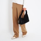 Сумка-багет на молнии, цвет чёрный - фото 23179271