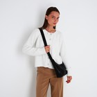 Сумка-багет на молнии, цвет чёрный - фото 23179269