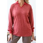 Пуловер женский, размер 48, цвет красный - фото 82135