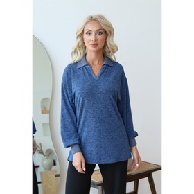 Пуловер женский, размер 46, цвет синий