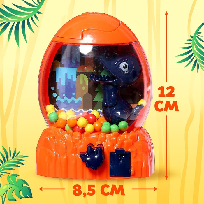 Автомат для конфет «Дино», с конфетками, цвета МИКС