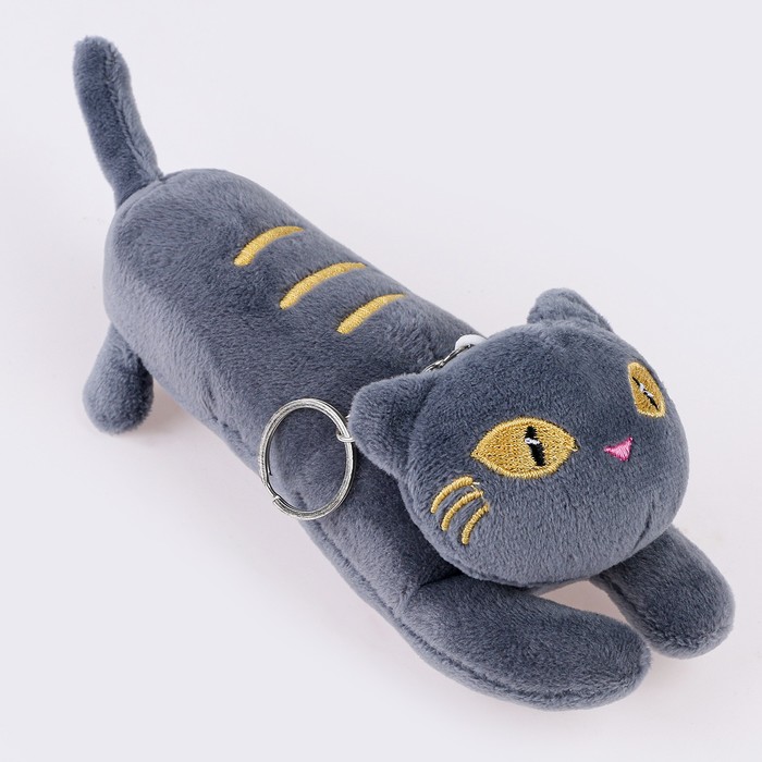 Мягкая игрушка «Кот» на брелоке, 16 см, цвет МИКС - Фото 1