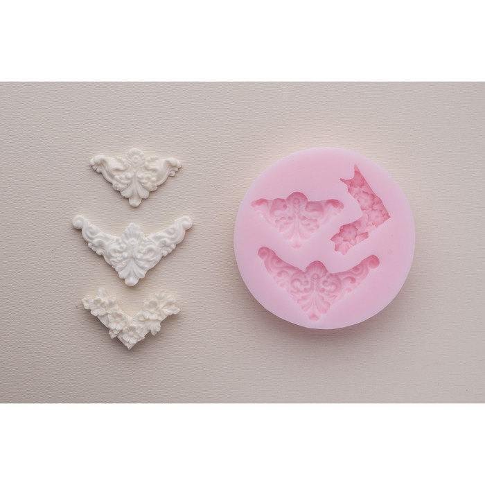 Молд силиконовый №1420 Вензеля, уголки, бордюры, лепнина