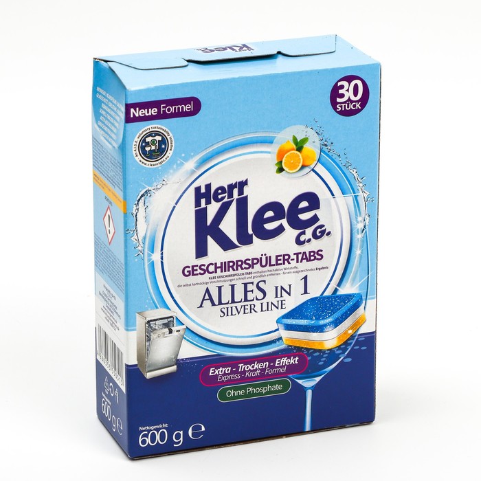 Таблетки для посудомоечных машин Klee Alles in 1, 30 шт. - Фото 1