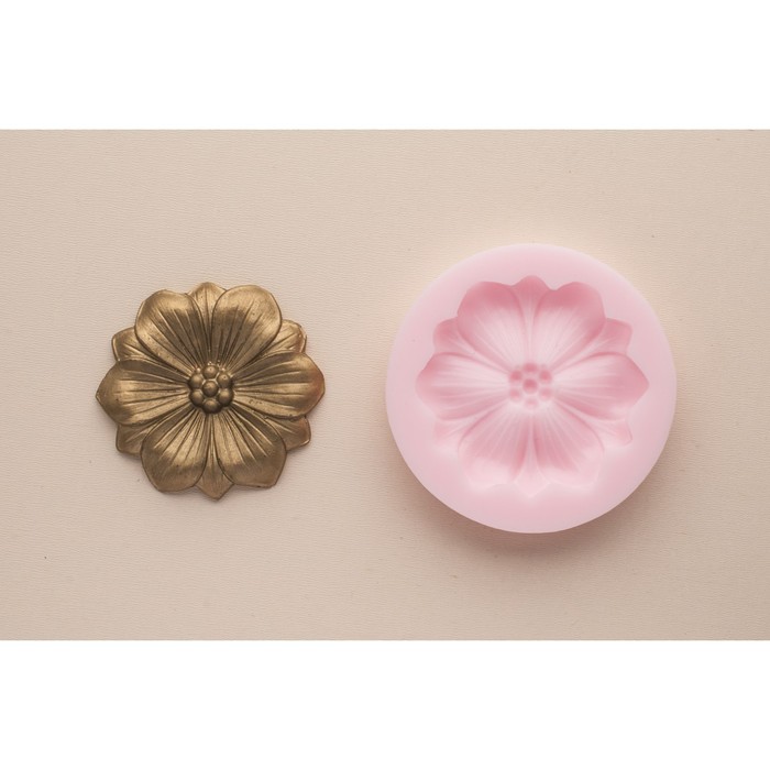 Молд силиконовый №1477 Цветы 50мм