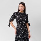 Платье миди женское MIST Flower, размер 42, чёрное - фото 22699229