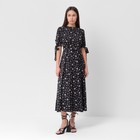 Платье миди женское MIST Flower, размер 44, чёрное - фото 24702194