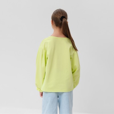 Свитшот для девочки MINAKU: Casual Collection, лимонные, рост 98 см