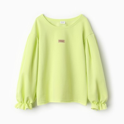 Свитшот для девочки MINAKU: Casual Collection, лимонные, рост 98 см