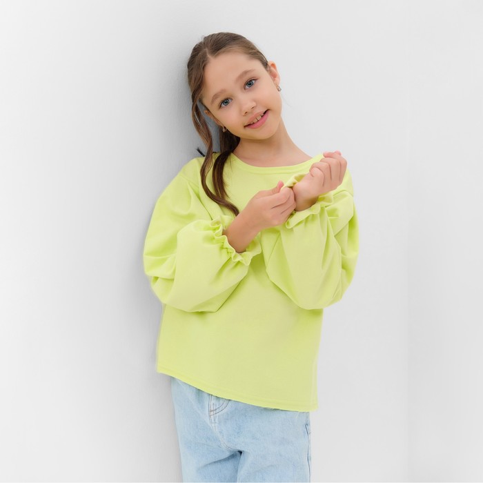 Джемпер для девочки MINAKU цвет лимонный, рост 104 см - Фото 1