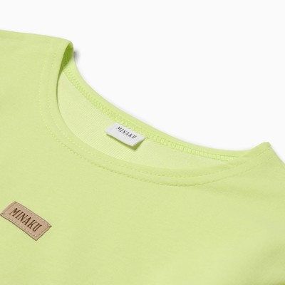Свитшот для девочки MINAKU: Casual Collection, лимонные, рост 128 см