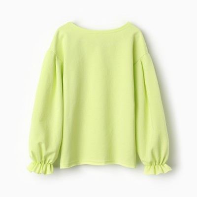 Свитшот для девочки MINAKU: Casual Collection, лимонные, рост 128 см