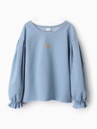 Свитшот для девочки MINAKU: Casual Collection, голубой, размер 122 см  (артикул 9549405)  большой выбор товаров оптом и в розницу по низким ценам с доставкой