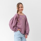 Джемпер для девочки MINAKU цвет пыльно-сиреневый, рост 98 см - фото 18516697