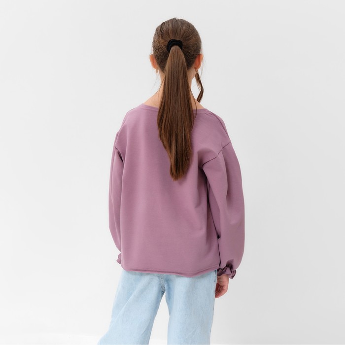 Джемпер для девочки MINAKU цвет пыльно-сиреневый, рост 104 см - фото 1907802467