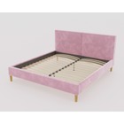 Кровать Линси с орт.основанием 1400х2000 розовый велюр - Фото 1
