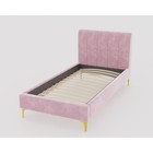 Кровать Рошаль с орт.основанием 1200х2000 Розовый велюр - Фото 2