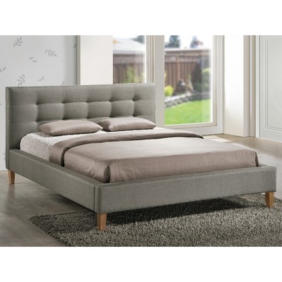 Кровать односпальная «Пайли», с ортопедическим основанием, 900×2000 мм, рогожка, цвет тёмно - бежевый