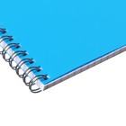 Тетрадь на гребне A4 60 листов в клетку Голубая, пластиковая обложка, блок офсет - фото 9930890