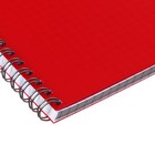 Тетрадь на гребне A4 60 листов в клетку Calligrata Красная, пластиковая обложка, блок офсет - Фото 3