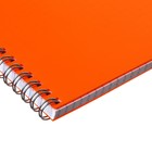 Тетрадь на гребне A4 60 листов в клетку Оранжевая, пластиковая обложка, блок офсет - фото 9738603