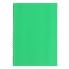 Тетрадь на гребне A4 60 листов в клетку Calligrata Зелёная, пластиковая обложка, блок офсет - Фото 4