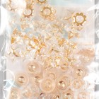 Пуговицы для творчества пластик "Прозрачные с золотом" набор 3 вида х 20 шт 20х10 см - Фото 2