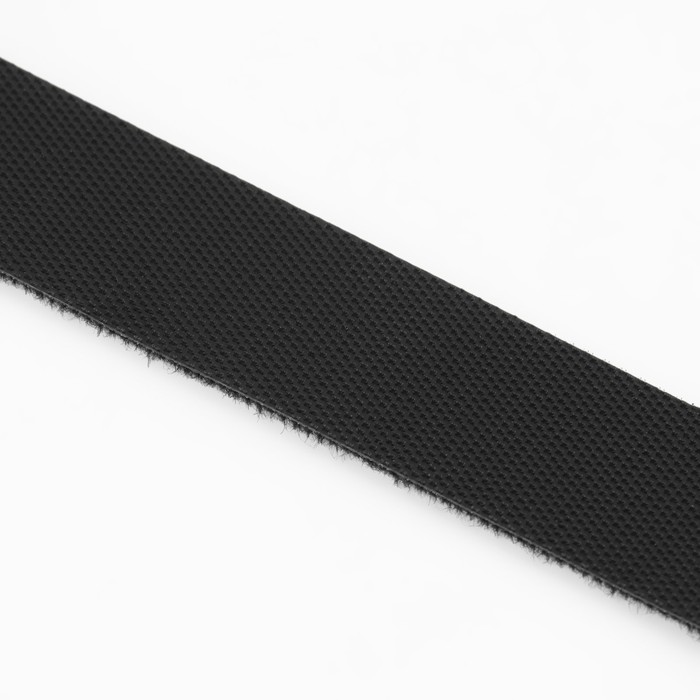 Липучка двусторонняя, 20 мм × 50 см, цвет чёрный