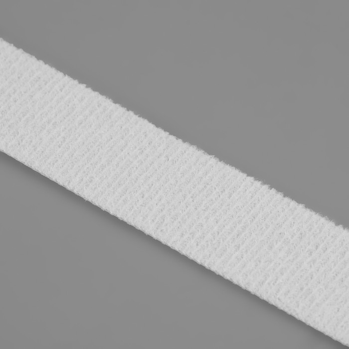 Липучка двусторонняя, 20 мм × 50 см, цвет белый