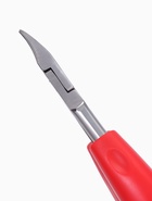 Кусачки педикюрные, с пластиковой ручкой, изогнутое лезвие, 13 см, длина лезвия-17 мм, серебристые, красные - Фото 4