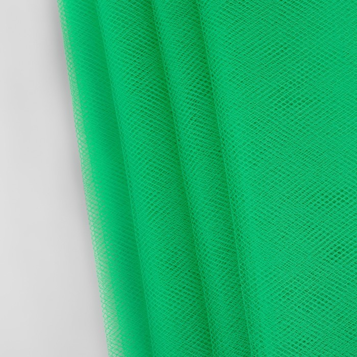 Фатин, 160 см, 11 ± 1 г/кв.м, 1 ± 0,2 м, цвет зелёный №17