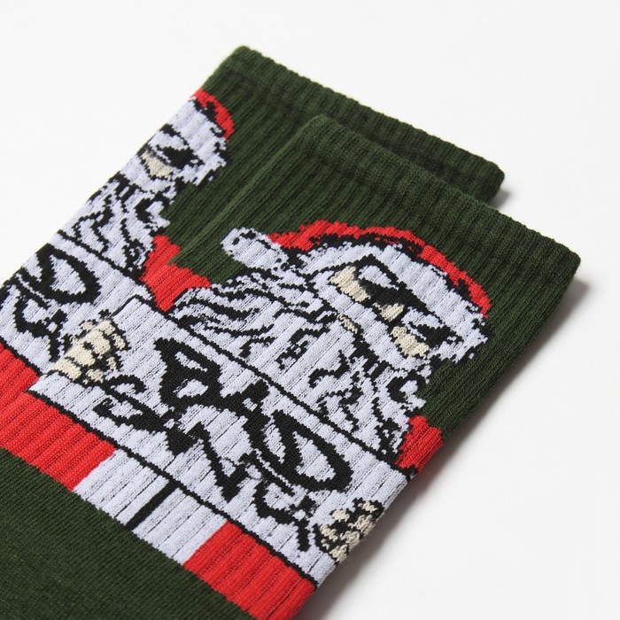 Набор подарочный "Bad Santa" плед, носки, перчатки, термостакан - фото 1878324909