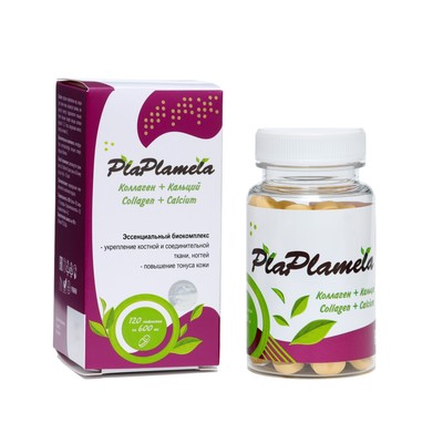 Коллаген + Кальций PlaPlamela, 120 таблеток по 600 мг