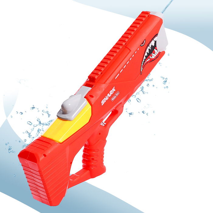 Водный бластер «Акула», работает от аккумулятора, цвет красный